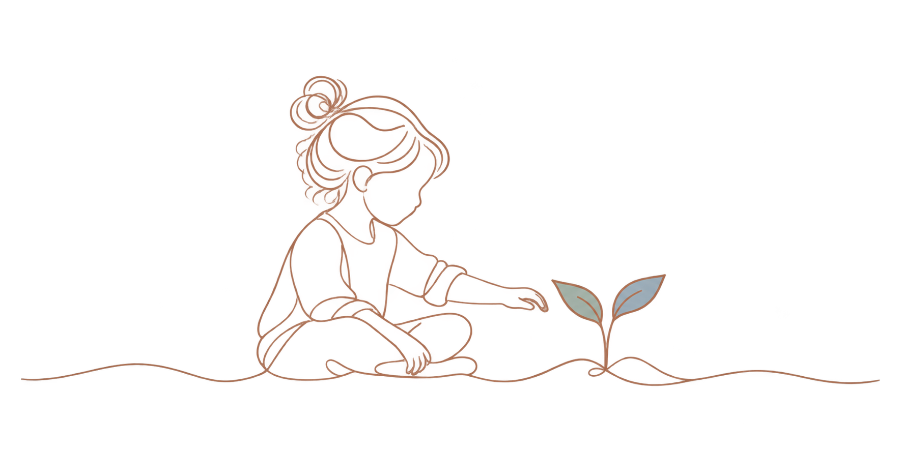 Ilustración de acompañamiento en terapia infantil
